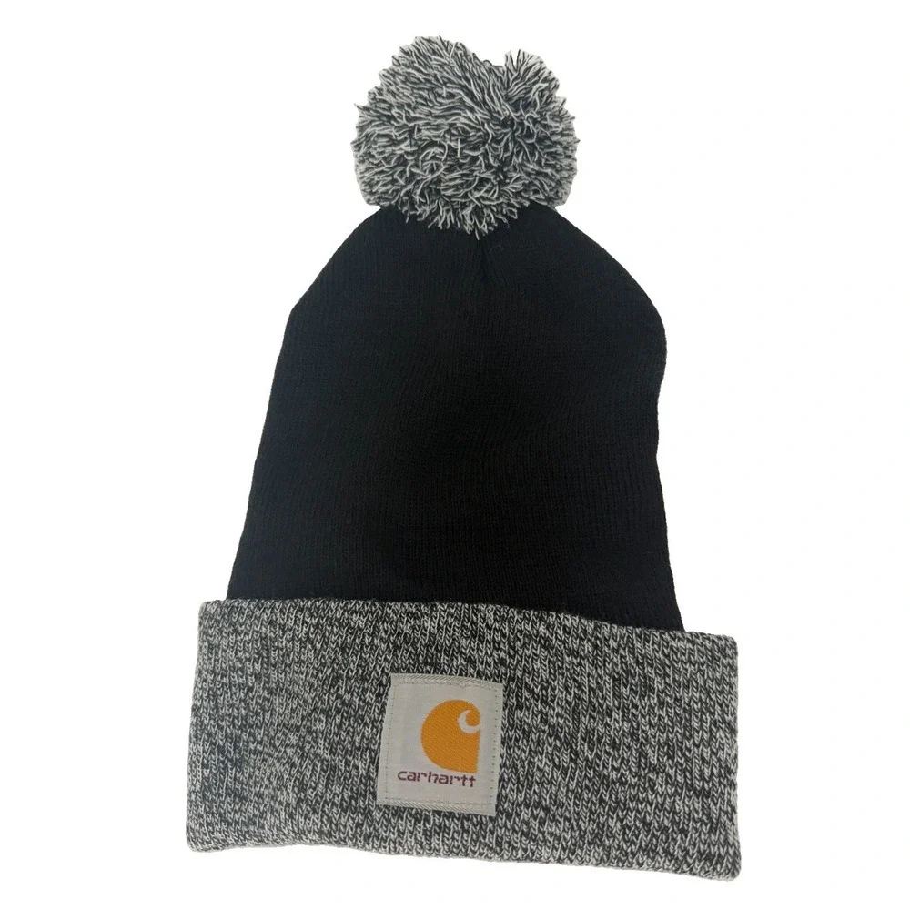 Carhartt Women's Lookout Acrylic Pom Pom Hat, Black, One Size